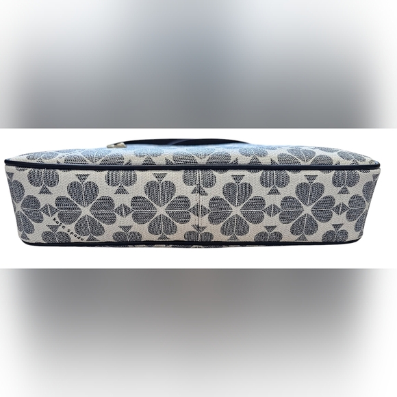 Kate Spade NY Black and White Spade Floral Crossbody Bag, Silver Hardware, New! - Picture 5 of 9